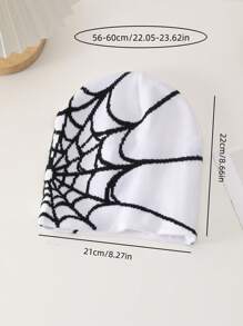 White Spider Web Beanie
