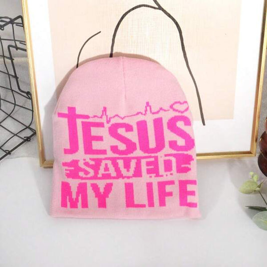 Pink Jesus Saved My Life Beanie