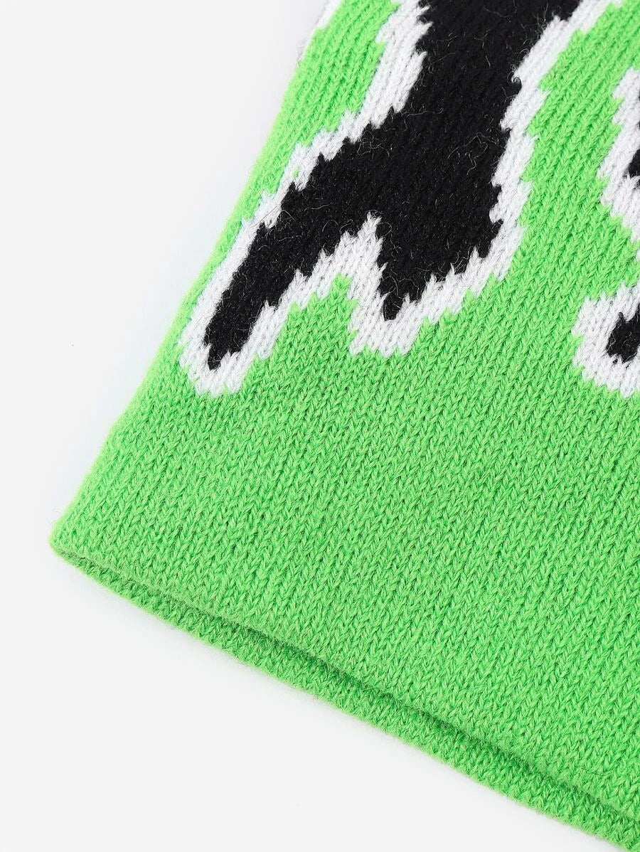 Green Flame Beanie