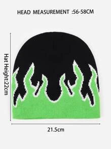 Green Flame Beanie