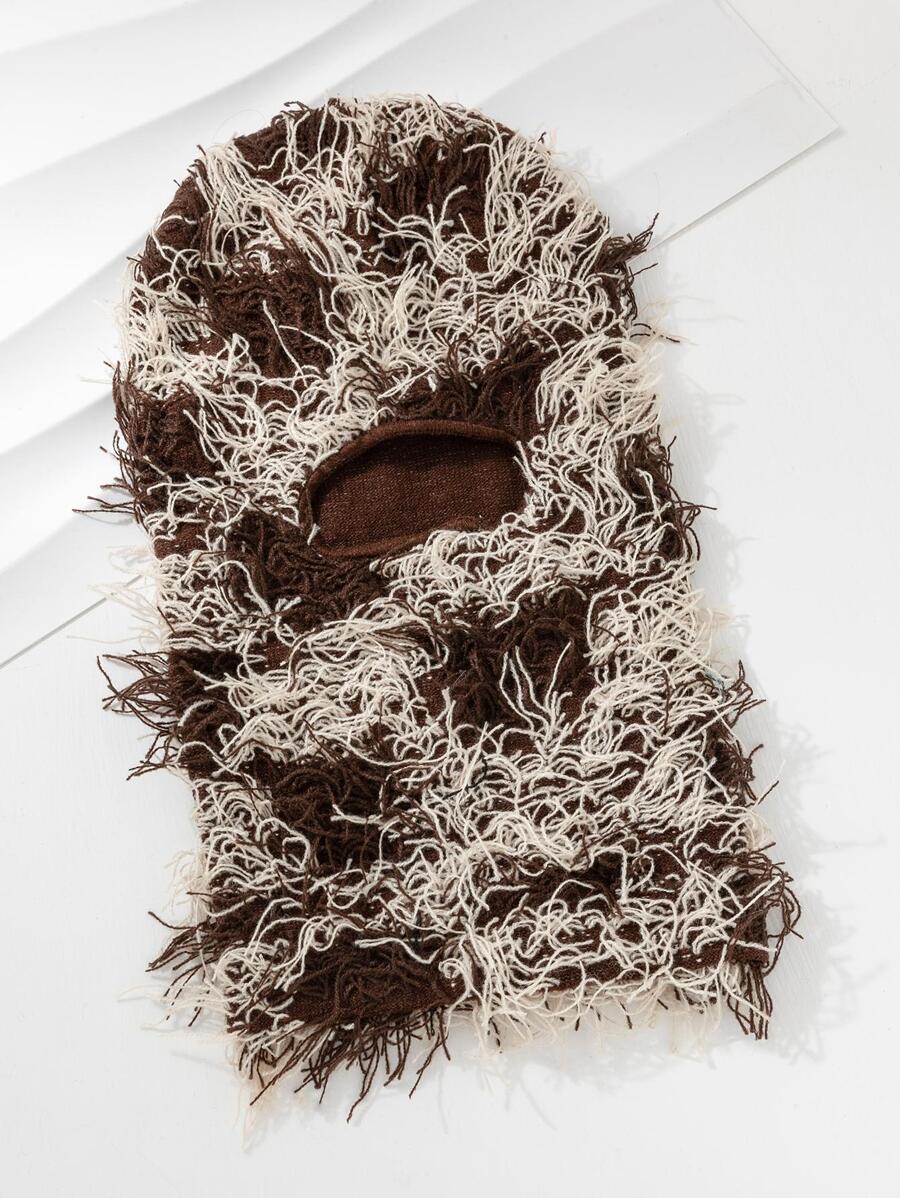 Brown & Beige Balaclava Ski Mask