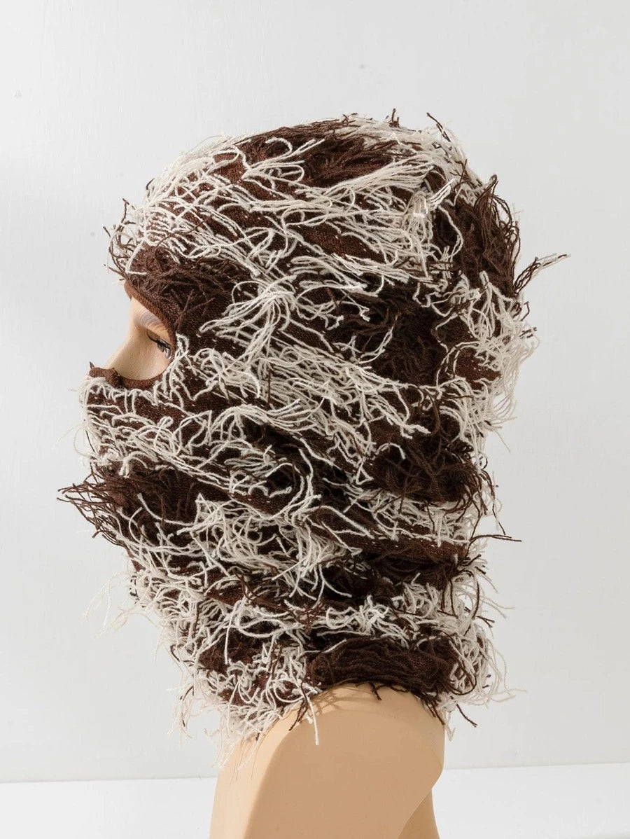 Brown & Beige Balaclava Ski Mask