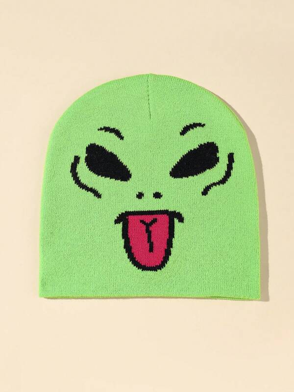 Lime Green Alien Beanie