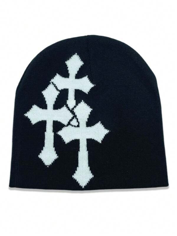 Black Cross Beanie