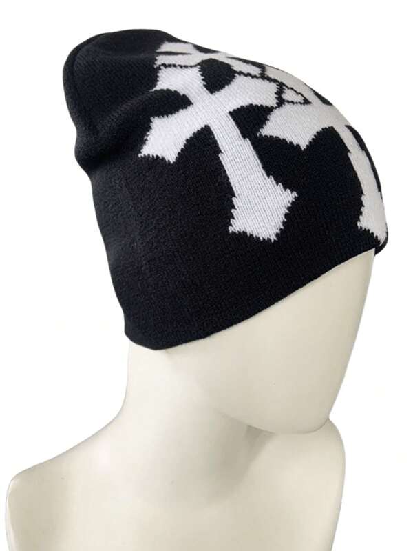 Black Cross Beanie